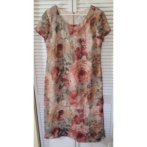 Vintage-Style Floral Dress by J. Stevens – Size 10